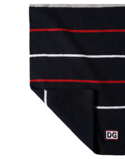 Multicolor Stripes Shawl Neck Wrap 119cm x 20cm  Scarf