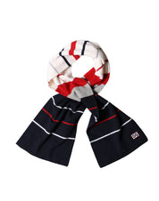 Multicolor Stripes Shawl Neck Wrap 119cm x 20cm  Scarf