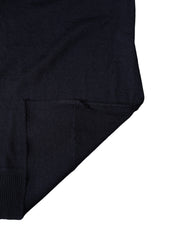 Black Wool Knitted Shawl Neck Wrap 200cm x 25cm  Scarf