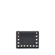 Valentino Garavani Black Calf Leather Bos Taurus Wallet