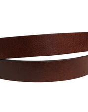 Dolce & Gabbana Brown Leather Logo Metal Buckle Men Belt Dolce & Gabbana