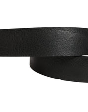 Black Leather Silver Chain Waist Men Belt