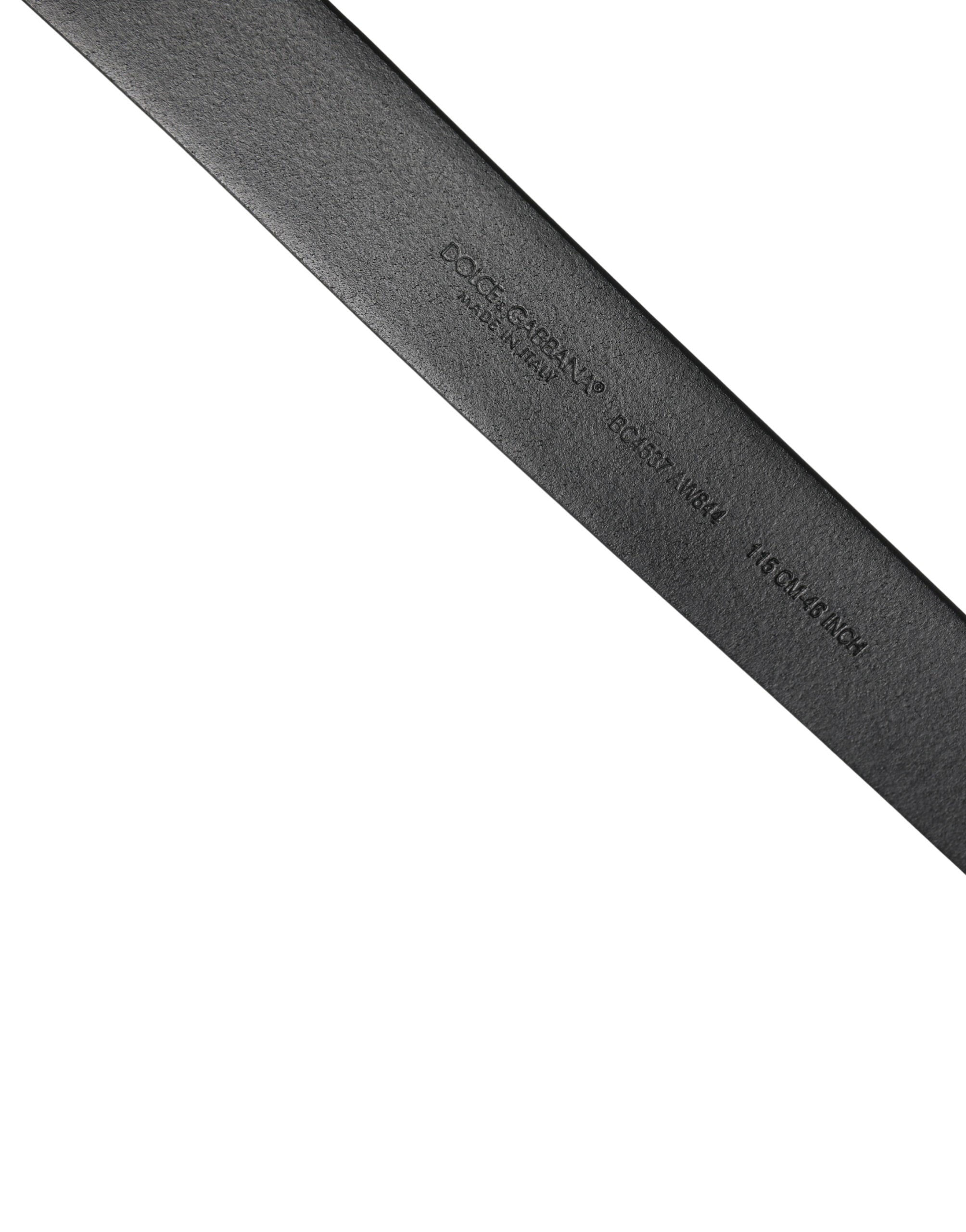 Dolce & Gabbana Black Calf Leather Silver Metal Buckle Belt Dolce & Gabbana
