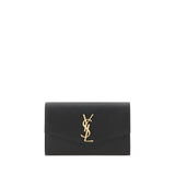 Saint Laurent Black Calf Leather Bos Taurus Wallet