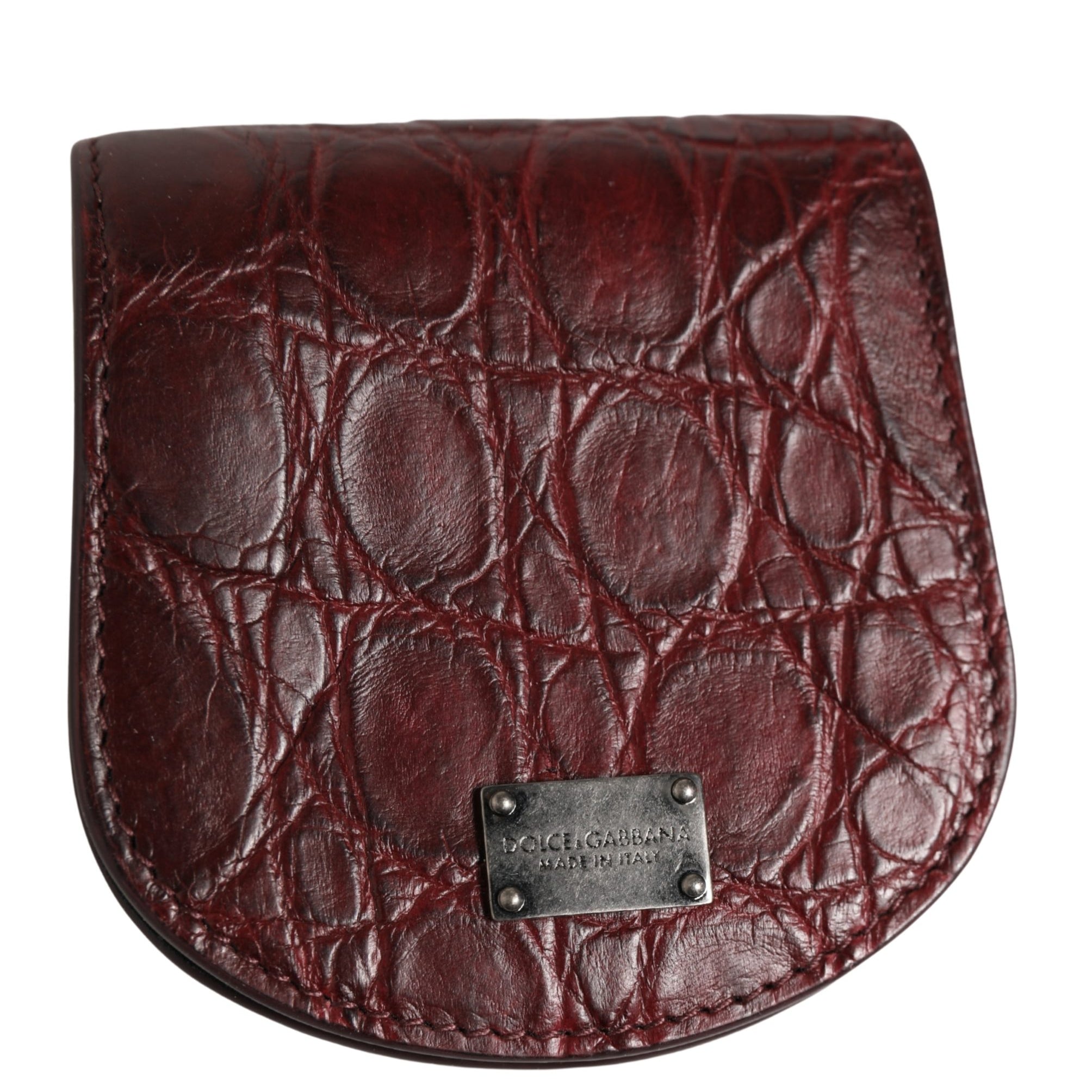 Dolce & Gabbana Burgundy Exotic Skin Condom Case Holder Pocket Wallet Dolce & Gabbana