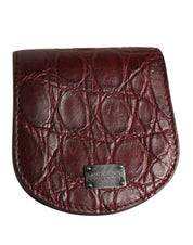 Dolce & Gabbana Burgundy Exotic Skin Condom Case Holder Pocket Wallet Dolce & Gabbana
