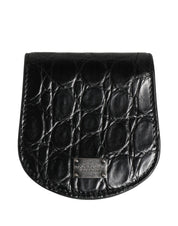 Dolce & Gabbana Black Exotic Skin Condom Case Holder Pocket Wallet Dolce & Gabbana