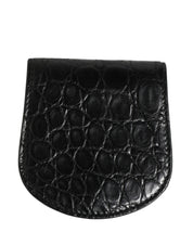 Dolce & Gabbana Black Exotic Skin Condom Case Holder Pocket Wallet Dolce & Gabbana