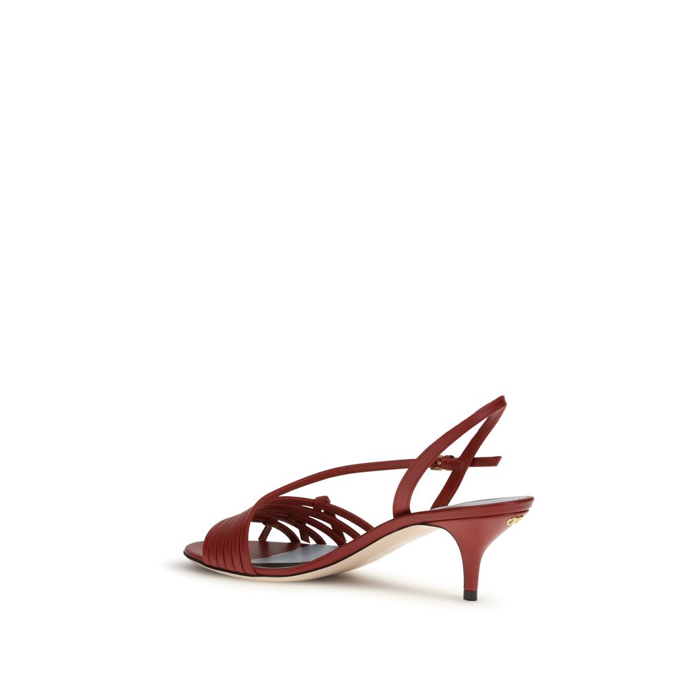 Multicolor Goatskin Strap-On Sandals