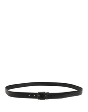 Dolce & Gabbana Men Black Classic Leather Metal Buckle Belt Dolce & Gabbana