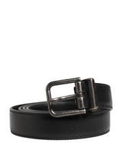 Dolce & Gabbana Men Black Classic Leather Metal Buckle Belt Dolce & Gabbana