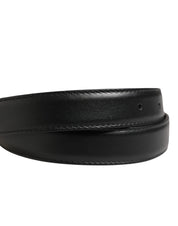 Men Black Classic Leather Metal Buckle Belt