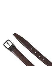 Dolce & Gabbana Men Brown Classic Leather Metal Buckle Belt Dolce & Gabbana