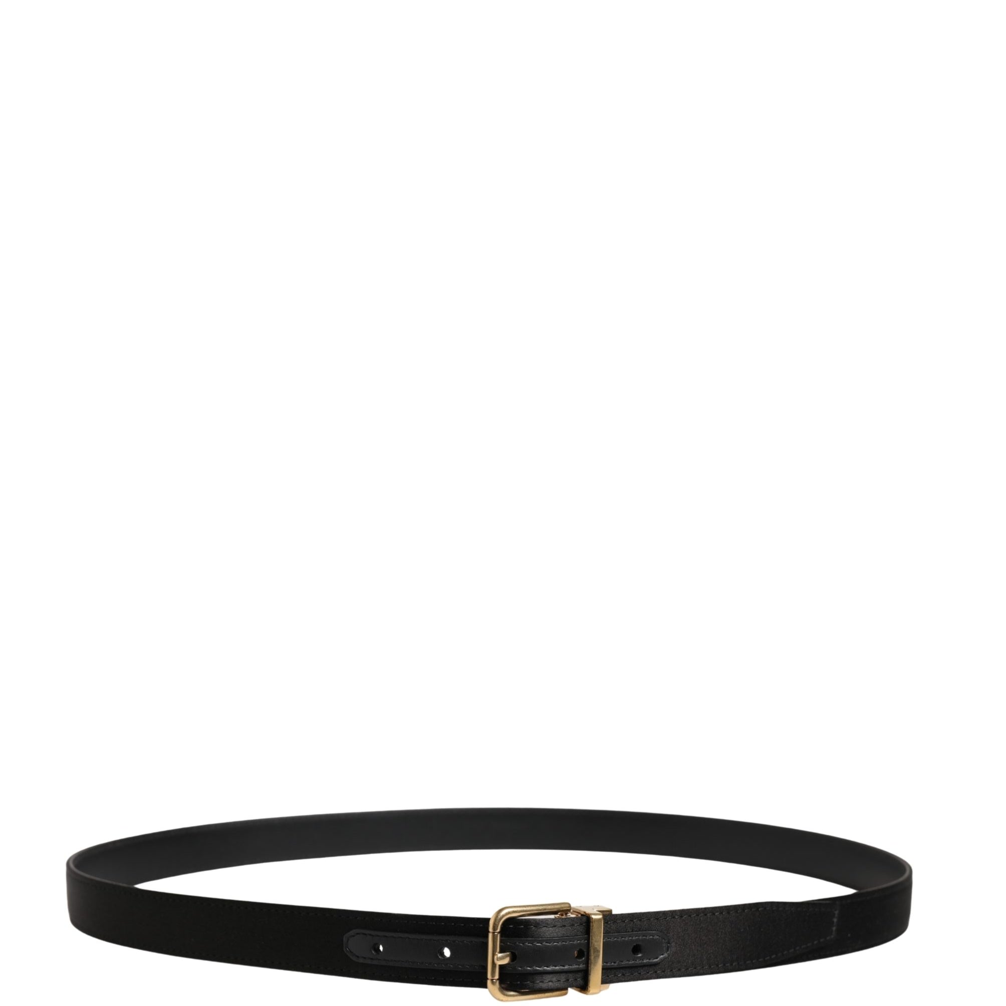 Dolce & Gabbana Men Black Classic Viscose Metal Buckle Belt Dolce & Gabbana