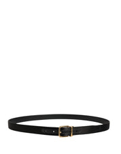 Dolce & Gabbana Men Black Classic Viscose Metal Buckle Belt Dolce & Gabbana