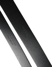 Dolce & Gabbana Black Double Strap Leather Silver Buckle Belt Dolce & Gabbana
