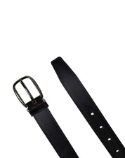 Men Black Classic Viscose Metal Buckle Belt