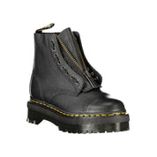 Black Leather Unisex Ankle Boot