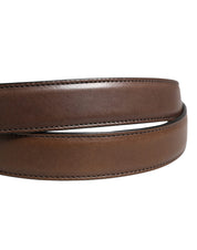 Dolce & Gabbana Men Brown Classic Leather Metal Buckle Belt Dolce & Gabbana