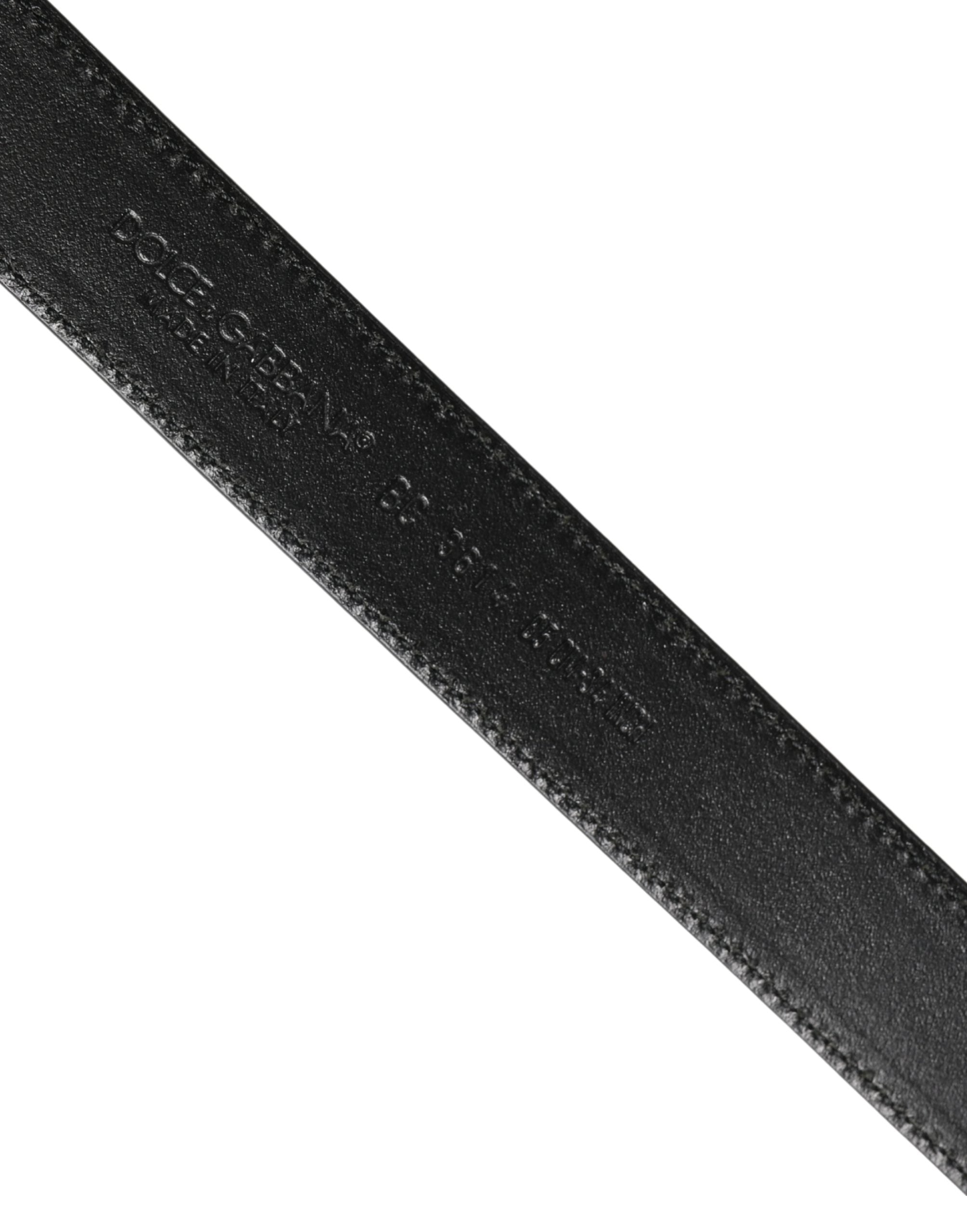 Dolce & Gabbana Men Brown Classic Leather Metal Buckle Belt Dolce & Gabbana
