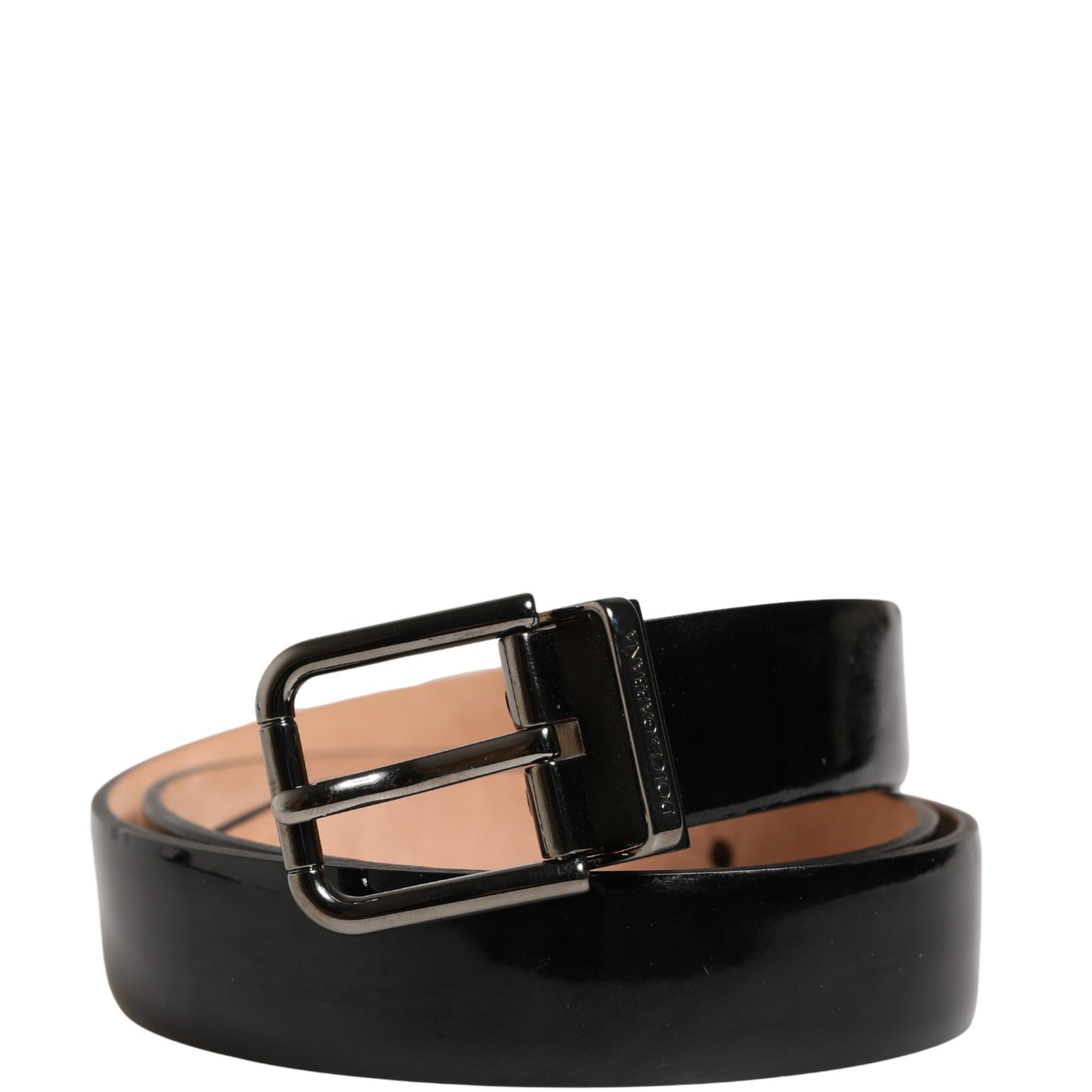 Dolce & Gabbana Men Black Classic Leather Metal Buckle Belt Dolce & Gabbana