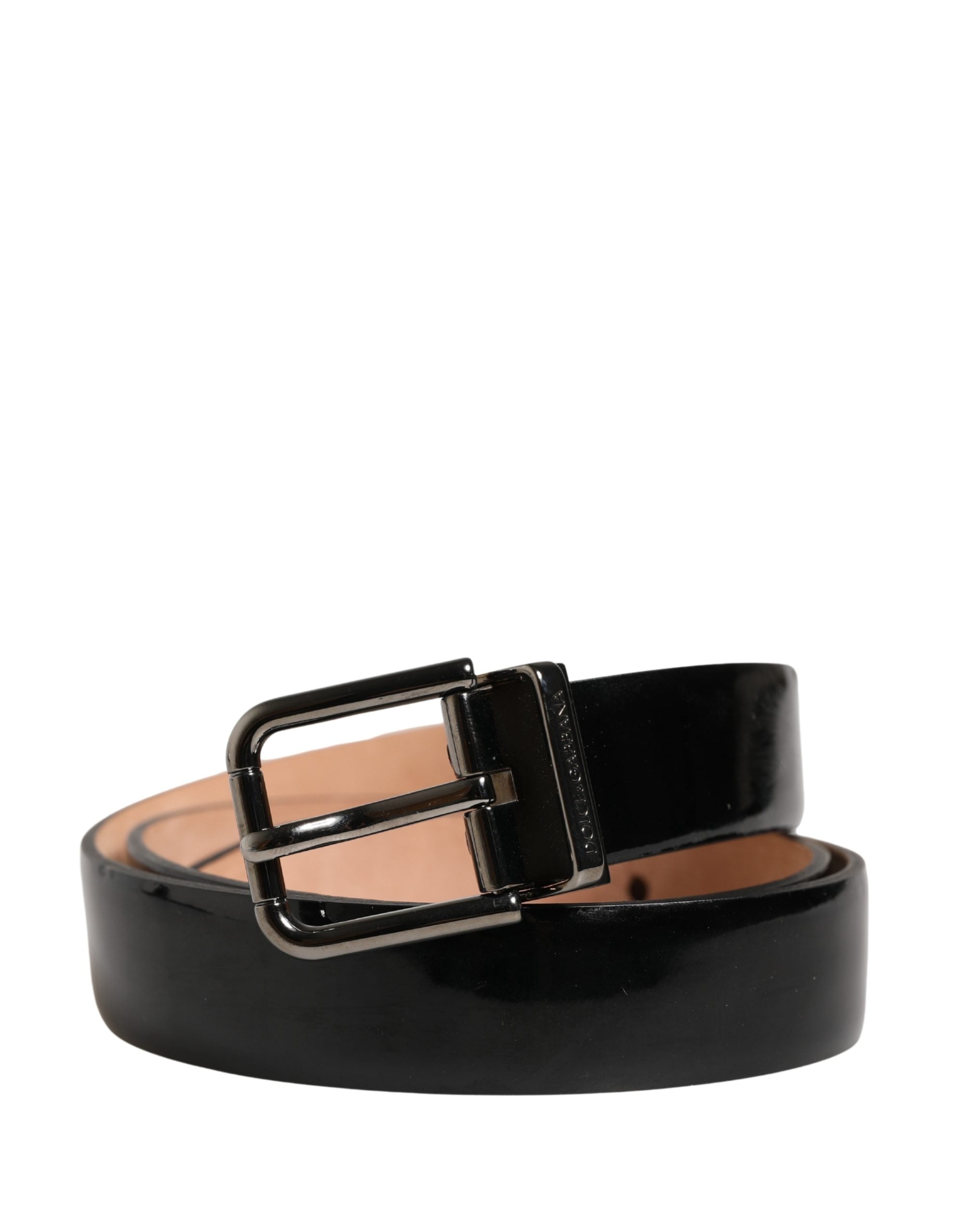 Dolce & Gabbana Men Black Classic Leather Metal Buckle Belt Dolce & Gabbana