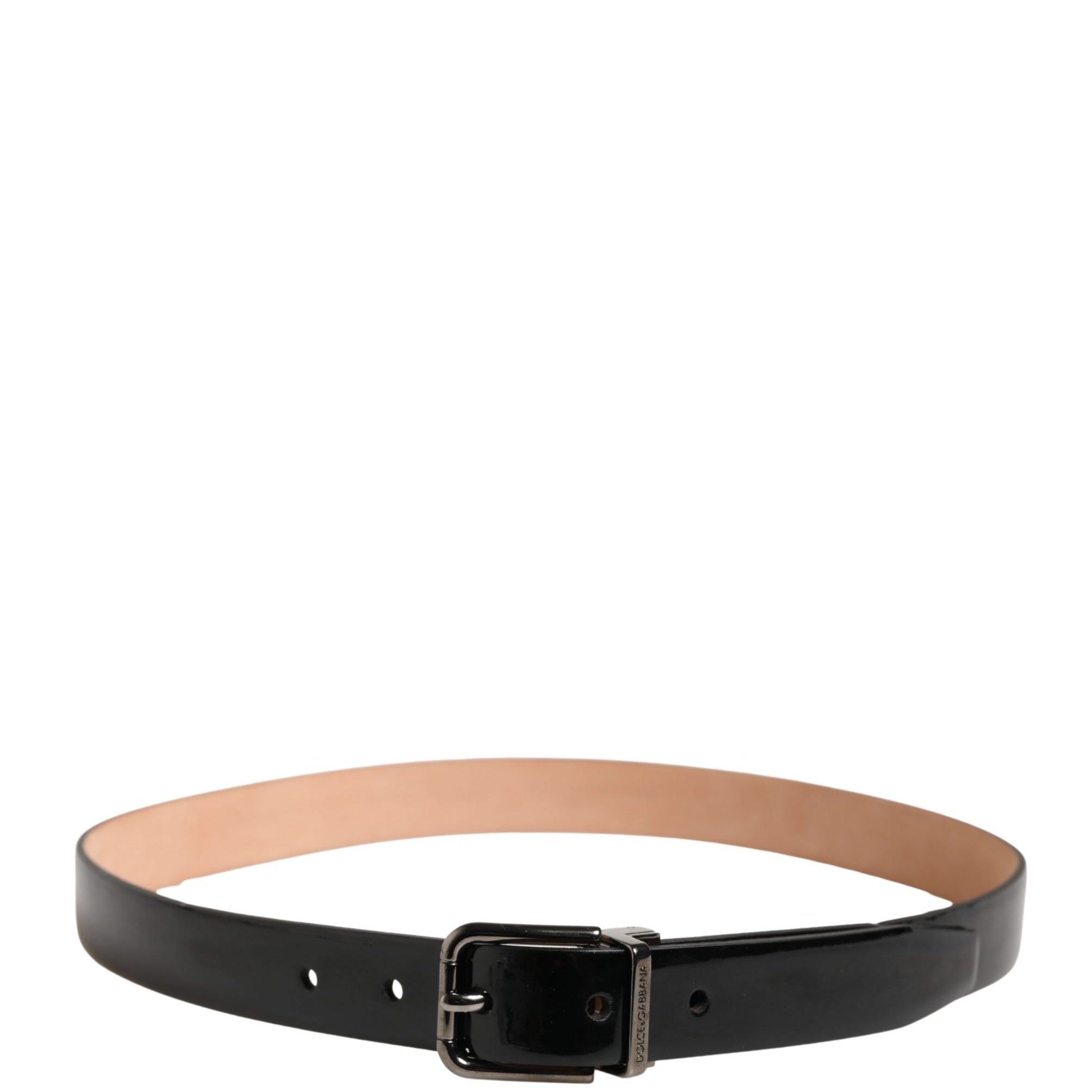 Dolce & Gabbana Men Black Classic Leather Metal Buckle Belt Dolce & Gabbana