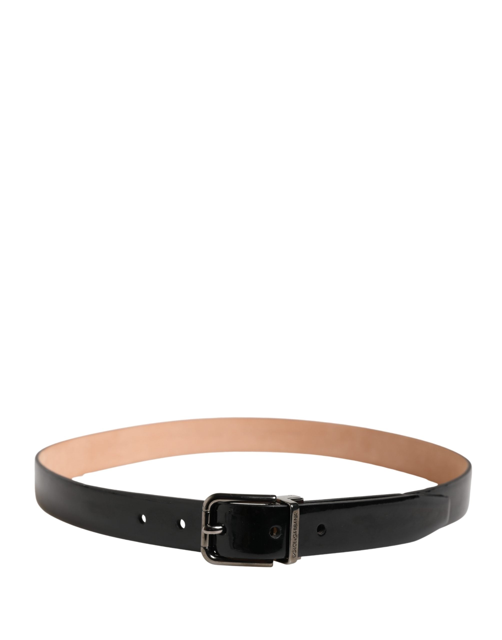 Dolce & Gabbana Men Black Classic Leather Metal Buckle Belt Dolce & Gabbana
