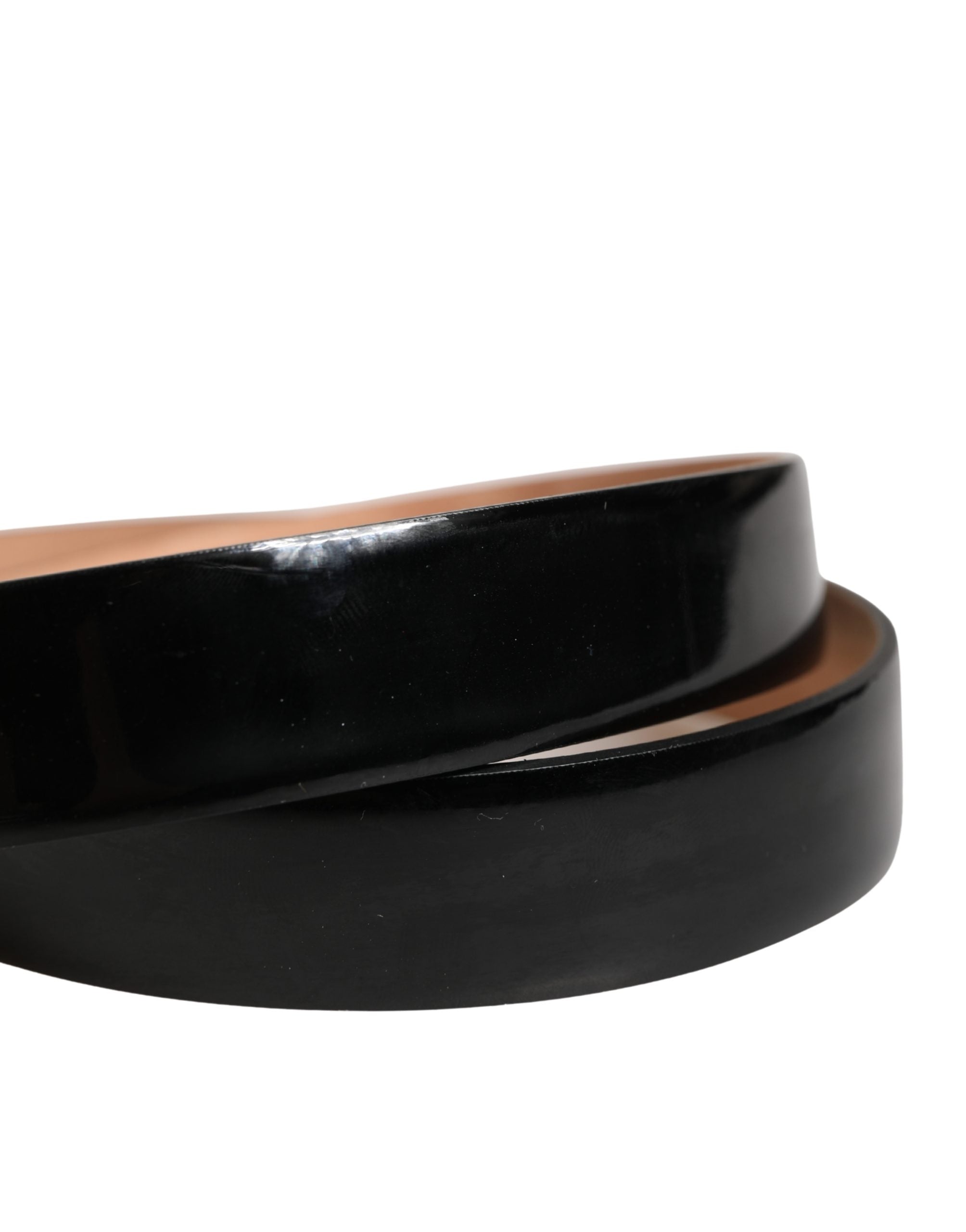 Dolce & Gabbana Men Black Classic Leather Metal Buckle Belt Dolce & Gabbana