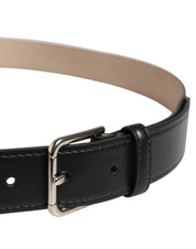 Dolce & Gabbana Men Beige Woven Leather Metal Buckle Belt Dolce & Gabbana