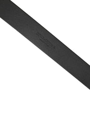 Men Black Calfskin Leather Square Buckle Belt