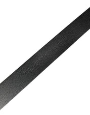 Men Black Classic Leather Logo Buckle Belt