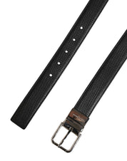Dolce & Gabbana Men Black Classic Leather Metal Buckle Belt Dolce & Gabbana