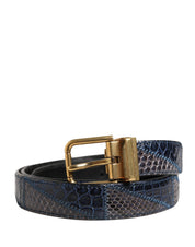 Dolce & Gabbana Men Multicolor Leather Metal Buckle Belt
