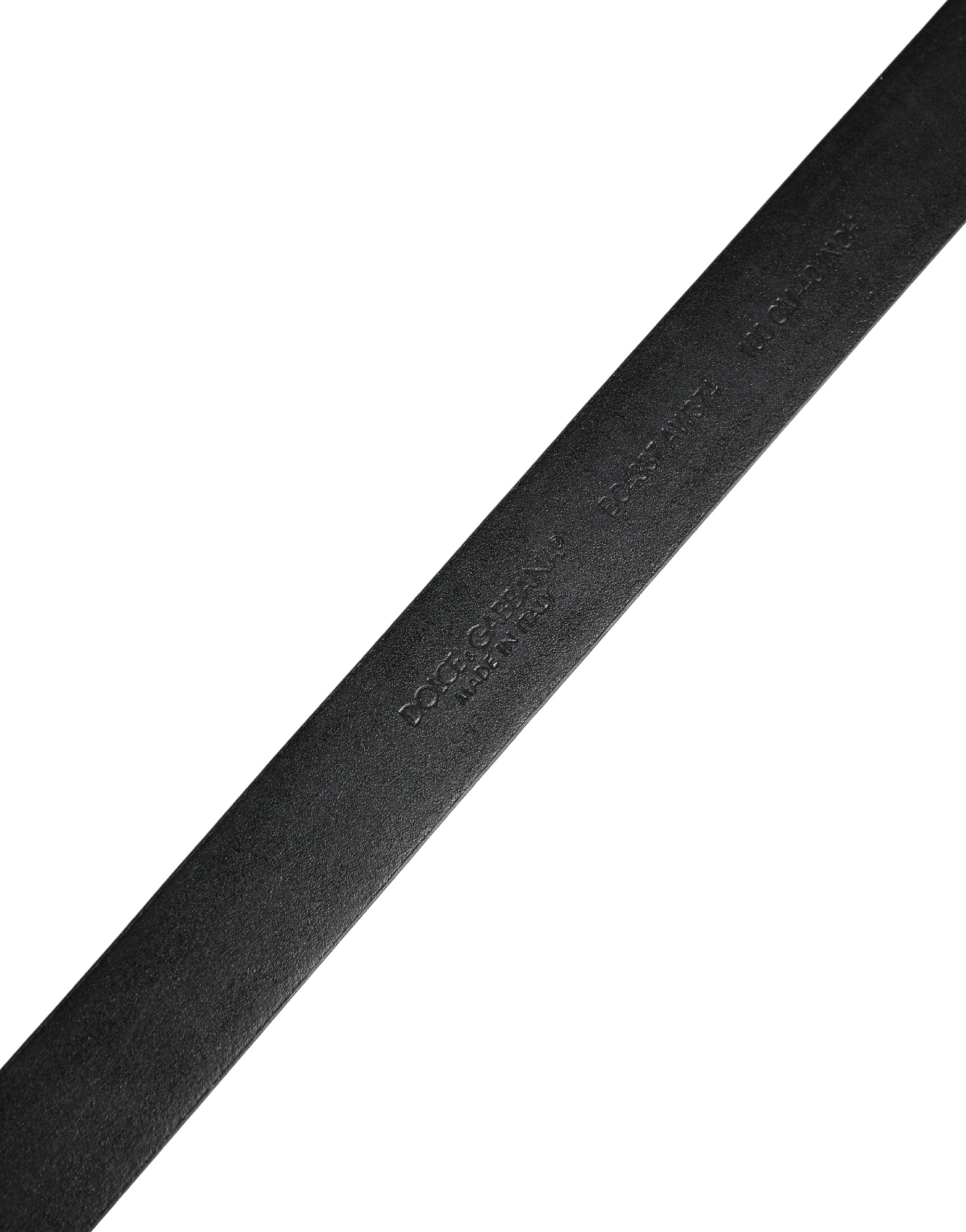 Dolce & Gabbana Men Black Classic Leather Metal Buckle Belt Dolce & Gabbana
