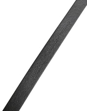 Men Black Leather Classic Metal Buckle Belt