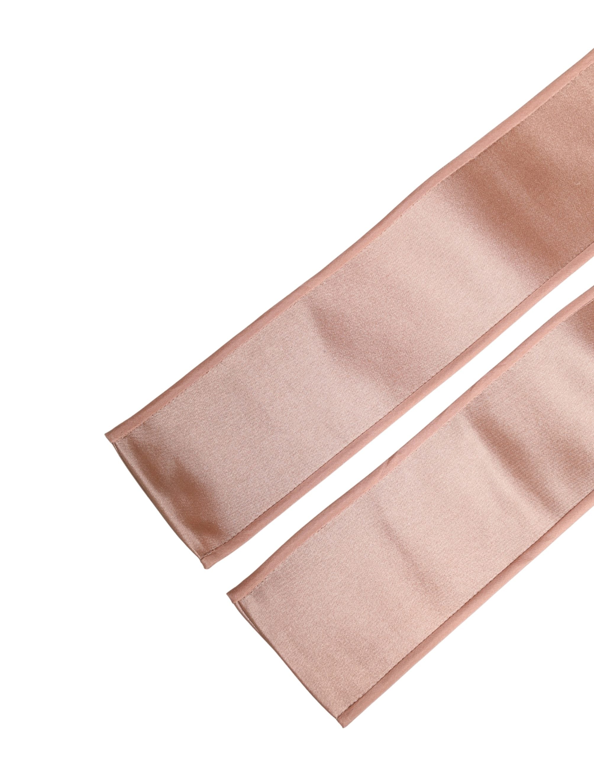 Dolce & Gabbana Light Pink Silk Satin Waist Women Cintura Belt Dolce & Gabbana