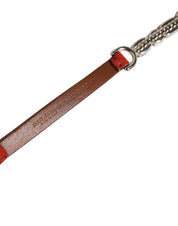 Red Velvet Crystals Chain Embellished Belt