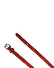 Dolce & Gabbana Red Velvet Crystals Chain Embellished Belt Dolce & Gabbana