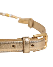 Dolce & Gabbana Gold Brass Chain Coin Embellished Metal Buckle Belt Dolce & Gabbana