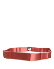 Dolce & Gabbana Pink Silk Satin Waist Women Cintura Belt