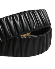Dolce & Gabbana Black Leather Gold Heart Metal Buckle Belt Dolce & Gabbana