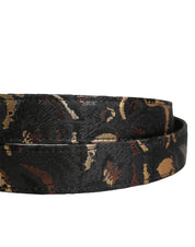 Multicolor Jacquard Silver Metal Buckle Belt