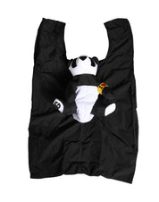 Men Black Polyester Panda Stuffed Ecobag Bag
