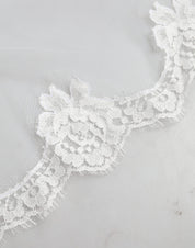 White Floral LaceNylon Floor Length 3M Long Veil