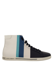 Dolce & Gabbana Multicolor Leather Mid Top Sneakers Shoes