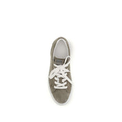 Brunello Cucinelli Gray Calf Leather Bos Taurus Low Top Sneakers