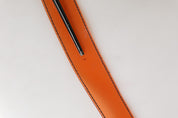 Miu Miu Orange PVC Waist Women Cintura Square Buckle Belt