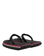 Multicolor Rubber Chunky Flip Flop Shoes
