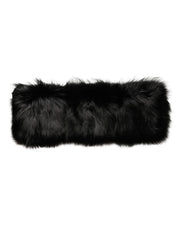 Black Fur Shoulder Collar Wrap Shawl Scarf